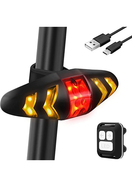 0378-W Stili Su Geçirmez Bisiklet Arka Lambası Akıllı Kablosuz Uzaktan Bisiklet Dönüş Sinyali Işıkları Uyarı Freni Bisiklet LED Arka Lambası Bisiklet Aksesuarları (Yurt Dışından) fiyatları