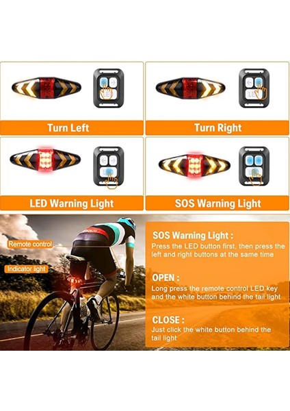 0378-W Stili Su Geçirmez Bisiklet Arka Lambası Akıllı Kablosuz Uzaktan Bisiklet Dönüş Sinyali Işıkları Uyarı Freni Bisiklet LED Arka Lambası Bisiklet Aksesuarları (Yurt Dışından) modelleri