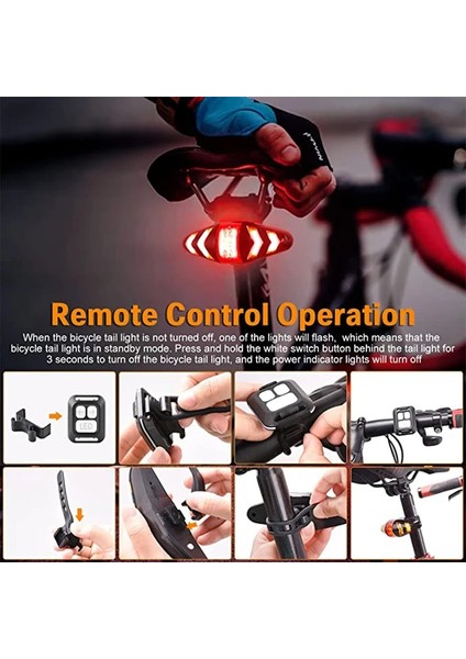 0378-W Stili Su Geçirmez Bisiklet Arka Lambası Akıllı Kablosuz Uzaktan Bisiklet Dönüş Sinyali Işıkları Uyarı Freni Bisiklet LED Arka Lambası Bisiklet Aksesuarları (Yurt Dışından) indirimleri