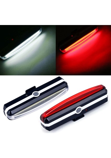 01 Beyaz Işık Stili USB Şarj Edilebilir Bisiklet Işık LED Bisiklet Arka Kuyruk Işık Su Geçirmez Cob Parlak Bisiklet Lambası Arka Lambası El Feneri Bisiklet Aksesuarları (Yurt Dışından) indirimleri