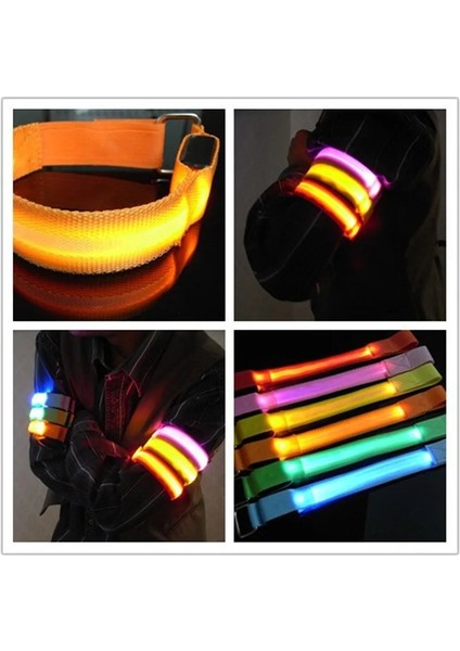 Mor Tarzı Doğa Sporları Gece Koşu Kol Bandı LED Işık Emniyet Kemeri Kol Bacak Uyarı Bilekliği Bisiklet Bisiklet Bisiklet Parti Luces Bicicleta (Yurt Dışından) fırsatları