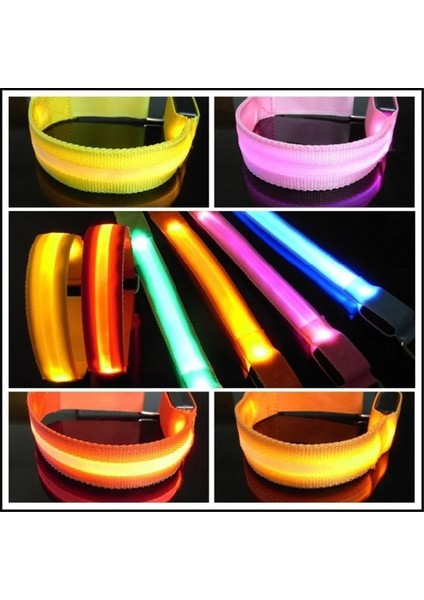 Mor Tarzı Doğa Sporları Gece Koşu Kol Bandı LED Işık Emniyet Kemeri Kol Bacak Uyarı Bilekliği Bisiklet Bisiklet Bisiklet Parti Luces Bicicleta (Yurt Dışından) indirimleri