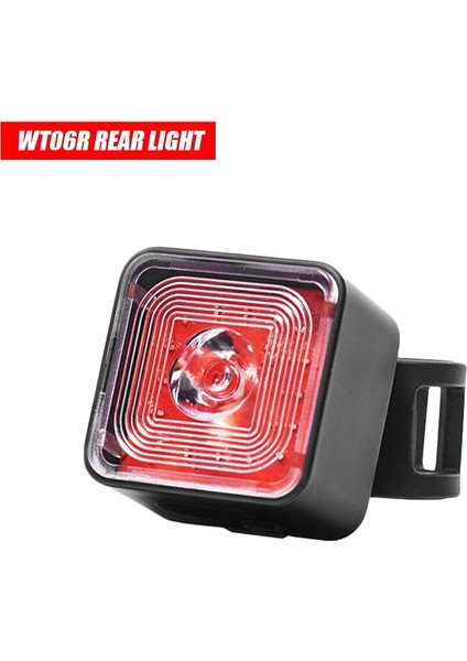 No.2 Tarzı 100 Lümen Bisiklet Işıkları Akıllı Fren Algılamalı Arka Lamba 5 Vites USB Şarj Su Geçirmez Far ve Kuyruk Işık Setleri (Yurt Dışından)