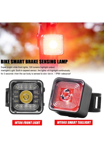 No.2 Tarzı 100 Lümen Bisiklet Işıkları Akıllı Fren Algılamalı Arka Lamba 5 Vites USB Şarj Su Geçirmez Far ve Kuyruk Işık Setleri (Yurt Dışından) fiyatları
