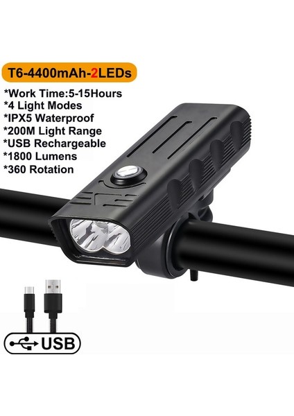 LED 2 Tarzı Mah LED Bisiklet Işık Ön USB Şarj Edilebilir 3000LM Su Geçirmez El Feneri Bisiklet Lambası El Feneri Bisiklet Işık Fener Için (Yurt Dışından)