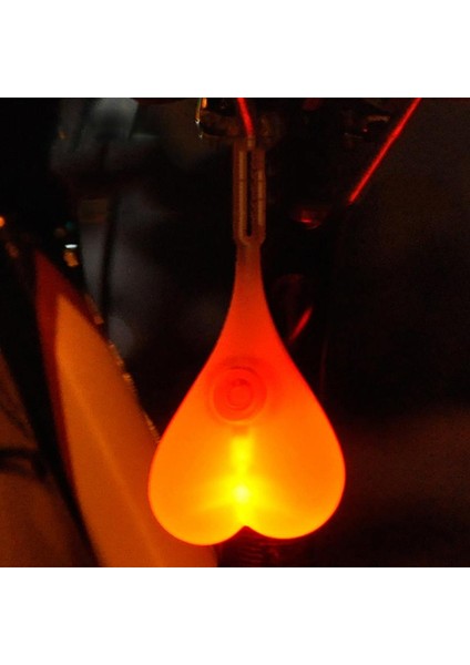 No.2 Tarzı Silikon Bisiklet Arka Lambası Sürme LED Işık Kalp Top Yumurta Güvenlik Işığı Su Geçirmez Işık Gece Bisiklete Binme Waring Fener El Feneri (Yurt Dışından)