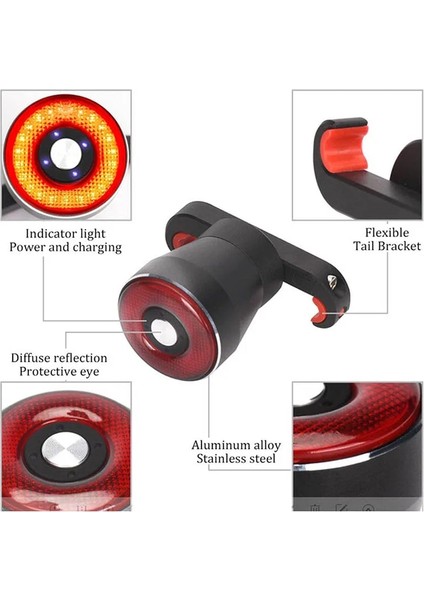 Setı A1S Arka Lamba Stili Bisiklet Akıllı Otomatik Fren Algılama Işığı 22COB LED Arka Lambası 400 Mah USB Şarj Edilebilir Bisiklet Mtb Yol Bisikleti Arka Işıkları Aksesuarları (Yurt Dışından)