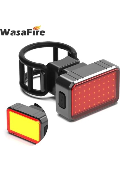 Siyah Stil Akıllı Fren Bisiklet Işık Arka Lambası 4 Mod Akıllı Indüksiyon USB Bisiklet Arka Arka Lamba Cob LED Bisiklet Sürme El Feneri (Yurt Dışından)