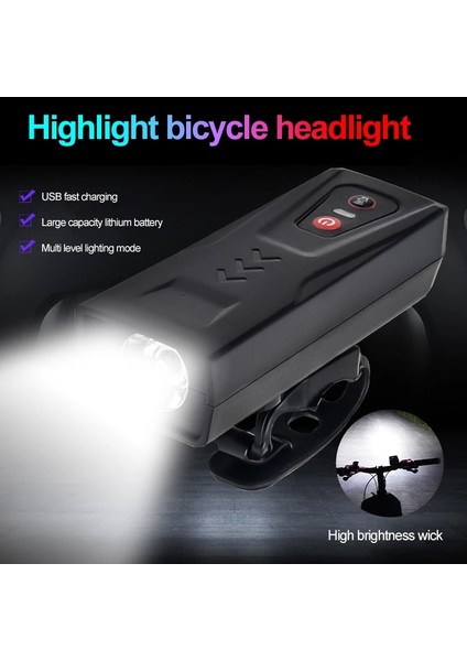 04 Kuyruk Lambası Stili Bisiklet Işık Vurgulamak Bisiklet Far USB Şarj Kablosuz Korna Dağ Bisikleti Gece Sürme Aydınlatma Korna Bisiklet Aksesuarları (Yurt Dışından) fiyatları