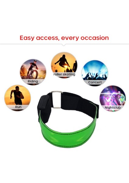 Kırmızı Stil Yüksek Işık LED Yansıtıcı Işık Kol Kol Bandı Kayışı Bilek Desteği Gece Koşu Sürme Bisiklete Binme Bileklik Kayışı Bilek Bisiklet Işıkları (Yurt Dışından) indirimleri