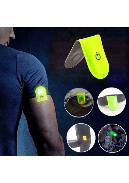 No.3 Tarzı Açık Gece Koşu Yaka Lambası Koşu LED Alarm Uyarı Klipsi Mıknatıs Işık Lambası, Gece Bisikleti Koşusu Için 3 Işık Modu ile (Yurt Dışından)