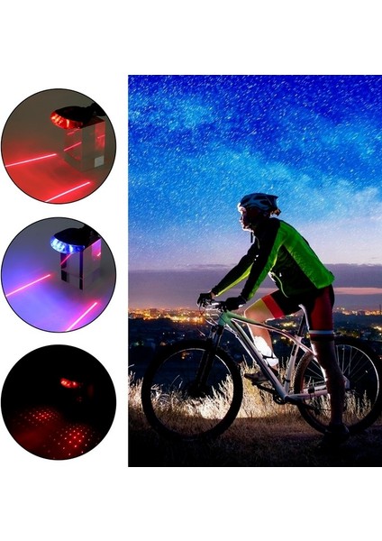 No.1 Tarzı Wasafire LED Bisiklet Arka Lambası 5 Led+2 Lazer Bisiklet Lambası Gece Güvenlik Uyarı Işıkları Dağ Bisikleti Arka Lambası Bisiklet Kuyruk Lambaları (Yurt Dışından) modelleri