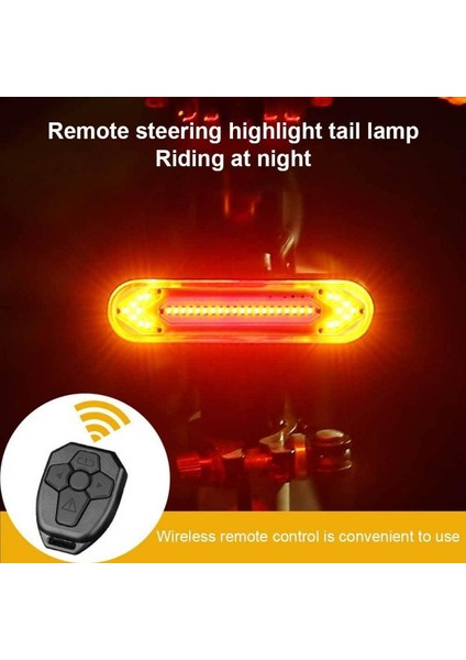 Siyah Kırmızı Stil Akıllı Bisiklet Dönüş Sinyali Bisiklete Binme Arka Lambaları Akıllı USB Bisiklet Şarj Edilebilir Arka Işık Uzaktan Kumanda LED Uyarı Lambası (Yurt Dışından) indirimleri