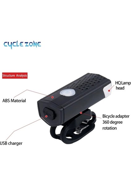 2255--918 Kırmızı Opp Stili USB Şarj Edilebilir Bisiklet Işık Seti Arka Lambalı Ön Işık Kurulumu Kolay 3 Mod Bisiklet Yolu Için Bisiklet Aksesuarları Mtb (Yurt Dışından)
