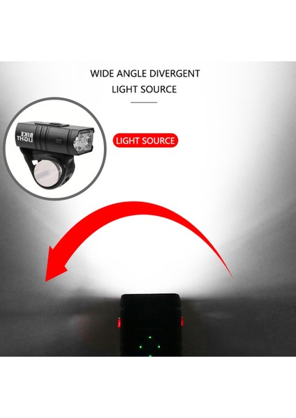B Tarzı USB Şarj Edilebilir Bisiklet Işık T6 LED Mtb Bisiklet Ön Arka Arka Arka Lamba Bisiklet Güvenlik Uyarı Işığı Su Geçirmez Bisiklet Lambası (Yurt Dışından)
