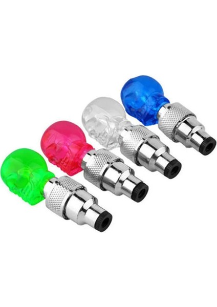 Yeşil - Yeşil Işık Stili Kafatası Bisiklet Işıkları Bisiklet Valfi Işık Hareketi Aktif LED Işık Güvenlik Bisiklet Lambası Tekerlek Lastik Valfi Kapakları Bisiklet Aksesuarları (Yurt Dışından)