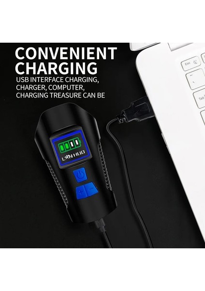 Mavi Bisiklet Bilgisayarı Stili Bisiklet Bilgisayarı ve Yüksek Desibel Korna ile LED Bisiklet Işık USB Şarj Edilebilir Ön Işık Su Geçirmez Döngü Far Tüm Mtb Uyar (Yurt Dışından)