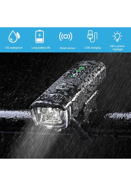 1 Adet Siyah Stil Bisiklet Ön Işık Bisiklet Işıkları Akıllı Indüksiyon USB Şarj Edilebilir Arka Işık LED Bisiklet Bisiklet Bisiklet Işık Güçlü Işık (Yurt Dışından) fırsatları