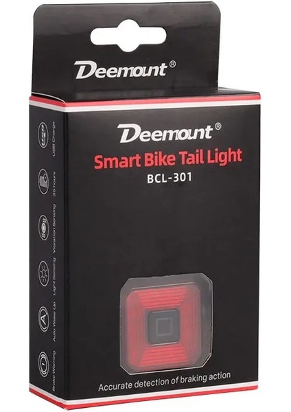 BCL301 Stili Deemount USB Şarj Edilebilir Bisiklet Fren Lambası Arka Uyarı Feneri LED Bisiklet Kuyruk Lambası Aksesuarlar Akıllı Manuel Bisiklet Arka Lambası (Yurt Dışından)