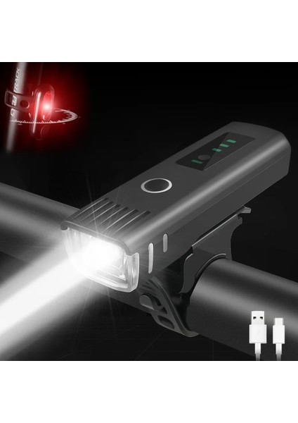Kırmızı Arka Lamba Stili Yeni Ah Bisiklet Ön Işık Bisiklet El Feneri Bisiklet Fener LED USB Şarj Edilebilir Mtb Bisiklet Arka Lambası Bisiklet Far Için (Yurt Dışından)