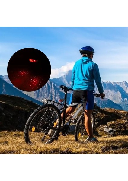 No.3 Tarzı Bisiklet LED Arka Kuyruk Lambası Su Geçirmez Güvenlik Uyarı Işığı 5 LED 2 Lazer Gece Dağ Bisikleti Işığı Arka Lamba Yol Bisiklet Işığı (Yurt Dışından)