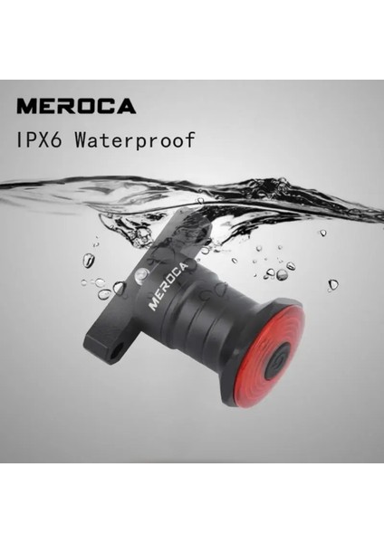 No.1 Tarzı 6 Model Meroca Bisiklet Bisiklet Işığı WR15 USB Arka Lambalar Akıllı Sensör Otomatik Manuel Mod Anahtarı Uyarı Cob LED Işığı (Yurt Dışından)