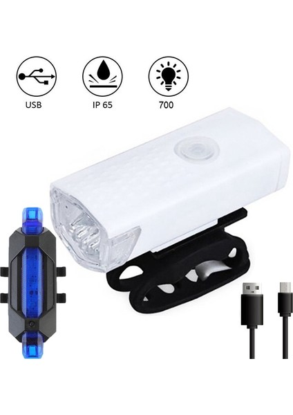 F Stili Su Geçirmez Bisiklet Işık Seti LED Bisiklet Işık USB Şarj Edilebilir Bisiklet Işık Dağ Bisikleti Yol Bisikleti Fener Bisiklet Aksesuarları (Yurt Dışından)