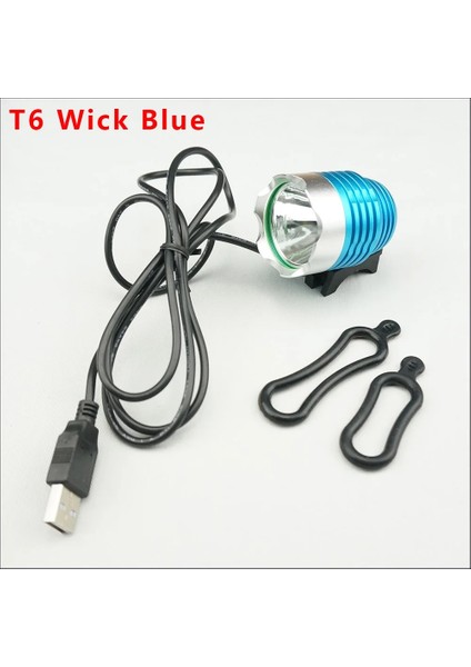 Mavi T6 Stili 1800 Lümen T6 L2 Balıkçılık Bisiklet Bisiklet LED Işık El Feneri Su Geçirmez Parlaklık 5V2A USB Arayüzü Far Lambası (Yurt Dışından)