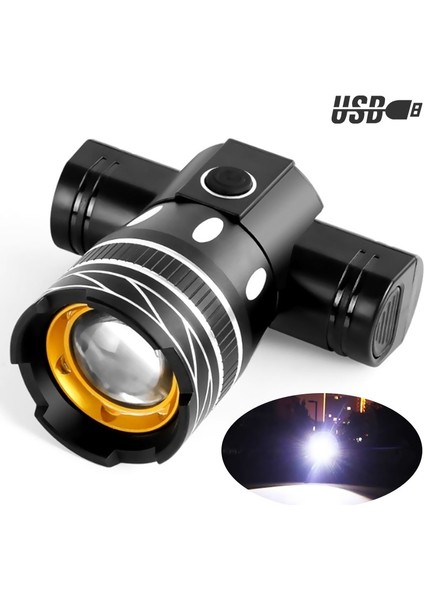 1 Adet Far Tarzı Xiaomi Mro Elektrikli Scooter Için LED Far Zumlanabilir Ah Pil USB Şarj Edilebilir 150LM Xm-L T6 LED Işık Ön Lamba (Yurt Dışından)