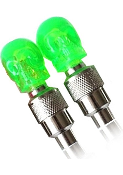 Yeşil Stil 2 Adet Neon Işıklar Lastik Tekerlek Vana Kapağı Işık LED Flaş Araba Lastik Vana Kapakları Hava Kapağı Lastik Jant Vana Tekerlek Kök Kapağı Bisiklet Işığı (Yurt Dışından)
