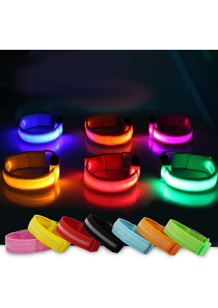 A4 Stili Doğa Sporları Kol Bandı LED Işık USB Şarj Edilebilir Kemer Kol Bacak Uyarı Bilekliği (Yurt Dışından) indirimleri