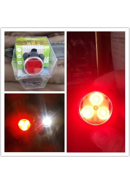 Mavi Işık Stili Yüksek Li Parlak Bisiklet Bisiklet Bisiklet 3 LED Kafa Ön Işık 4 Mod USB Şarj Edilebilir Kuyruk Klipsi Işık Lambası Su Geçirmez (Yurt Dışından)
