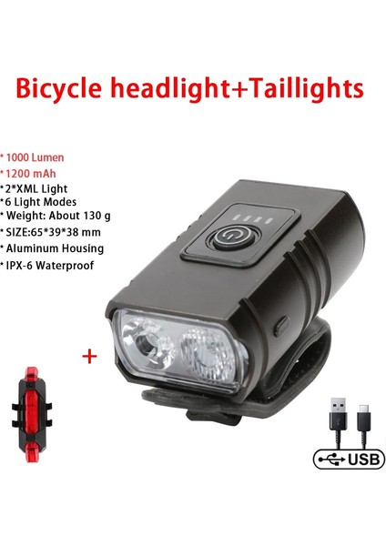 Ön Arka-Set 6 Stili Yeni Ah Bisiklet Ön Işık Bisiklet El Feneri Bisiklet Fener LED USB Şarj Edilebilir Mtb Bisiklet Arka Lambası Bisiklet Far Için (Yurt Dışından)
