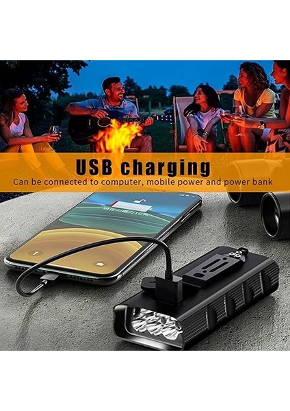 LED 2 Tarzı T6 LED Bisiklet Işık USB Şarj Edilebilir El Feneri Su Geçirmez Mtb Yol Bisikleti Işıkları Fener Ön Bisiklet Far Bisiklet Lambası (Yurt Dışından)
