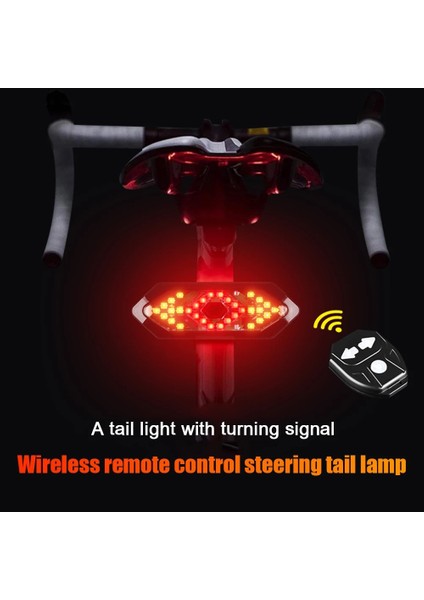 5 Modları Akıllı Bisiklet Bisiklet Kuyruk Lambası Dönüş Sinyali ile Elektrikli Korna Uzaktan Kumanda USB Arka Lambası Arka Güvenlik Uyarı Lambası (Yurt Dışından)