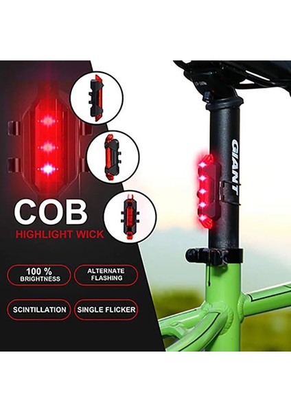 02 Beyaz Stil Bisiklet Işığı LED Bisiklet Ön Far Arka Arka Lamba USB Şarj Edilebilir Kuyruk Işık Lambası El Feneri Bisiklet Işığı Bisiklet Aksesuarları (Yurt Dışından) modelleri