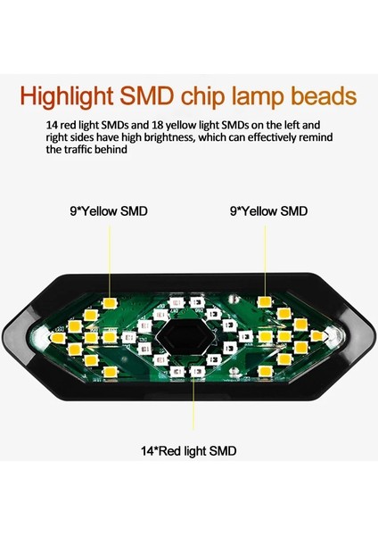 Yeni Bisiklet Dönüş Sinyalleri Uzaktan Kumanda Bisiklet Yön Göstergesi Mtb LED Arka Işık USB Şarj Edilebilir Bisiklet Arka Lambası Boynuzlu (Yurt Dışından)