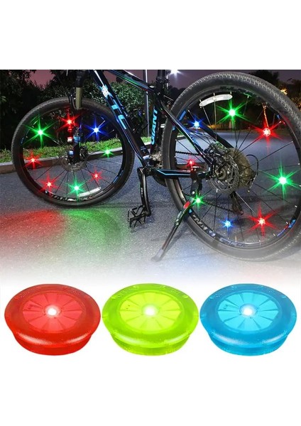 2pcs-Remark Renk Stili Bisiklet Yanıp Sönen Işık Aksesuarları Bisiklet Konuşan Lamba Yol Bisikleti Çelik Tel Lamba Bisiklet Led'i Sıcak Tekerlekler Paten Tekerlekleri Dekoratif Işık (Yurt Dışından)