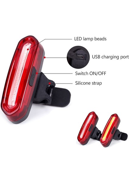 Kırmızı Beyaz Işık Stili 120 Lümen Bisiklet Arka Işık USB Şarj Edilebilir Bisiklet LED Arka Lambası Su Geçirmez Mtb Yol Bisikleti Kuyruk Işık Bisiklet Için Yanıp Sönen (Yurt Dışından) modelleri