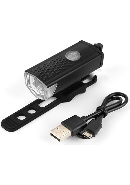 Siyah Ön Işık Stili USB Şarj Edilebilir Bisiklet Işık Mtb Bisiklet Ön Arka Arka Arka Lamba Bisiklet Güvenlik Uyarı Işığı Su Geçirmez Bisiklet Lambası El Feneri (Yurt Dışından)