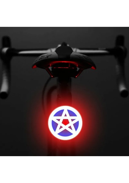 Pentagram Stili Bisiklet Arka Lambası Çoklu Aydınlatma Modları Modelleri USB Şarj LED Bisiklet Işık Yol Için Flaş Kuyruk Arka Işıklar Mtb Bisiklet Seatpost (Yurt Dışından)