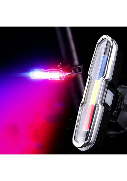 Kırmızı Mavi Tarzı USB Şarj Edilebilir Ön Arka Bisiklet Işık Lityum Pil LED Bisiklet Arka Lambası Bisiklet Kask Işık Lamba Dağı Bisiklet Aksesuarları (Yurt Dışından)