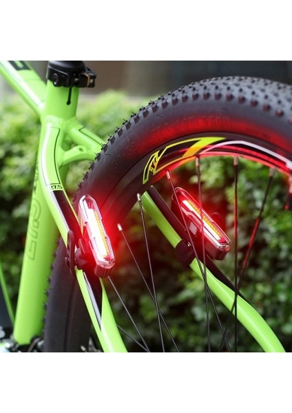 Kırmızı Mavi Tarzı USB Şarj Edilebilir Ön Arka Bisiklet Işık Lityum Pil LED Bisiklet Arka Lambası Bisiklet Kask Işık Lamba Dağı Bisiklet Aksesuarları (Yurt Dışından)