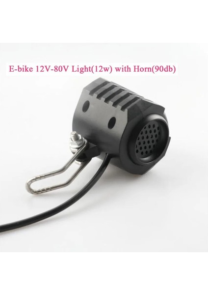 A Stili Anahtarı ile Işık Ebike E-Bike 12V 24V 36V 48V 60V 72V Elektrikli Bisiklet Korna ile Işık Su Geçirmez Yüksek Li Far Korna Seti Ön Far (Yurt Dışından)