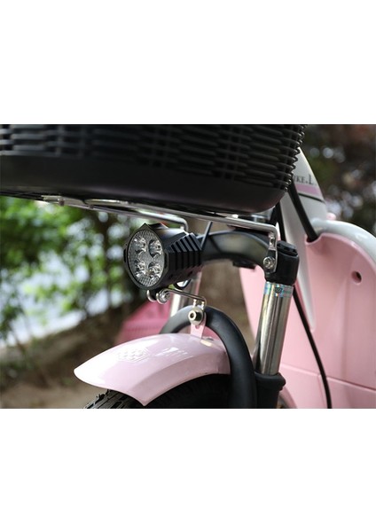 A Stili Anahtarı ile Işık Ebike E-Bike 12V 24V 36V 48V 60V 72V Elektrikli Bisiklet Korna ile Işık Su Geçirmez Yüksek Li Far Korna Seti Ön Far (Yurt Dışından)