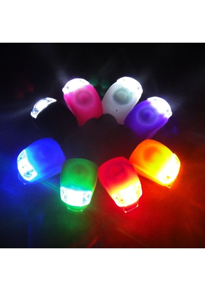 Sarı-Sarı Işık Stili Bisiklet Aksesuarları Dekorasyon LED El Feneri Ön Arka Lamba Su Geçirmez Dağ Bisikleti Bisiklet Silikon Işık (Yurt Dışından)