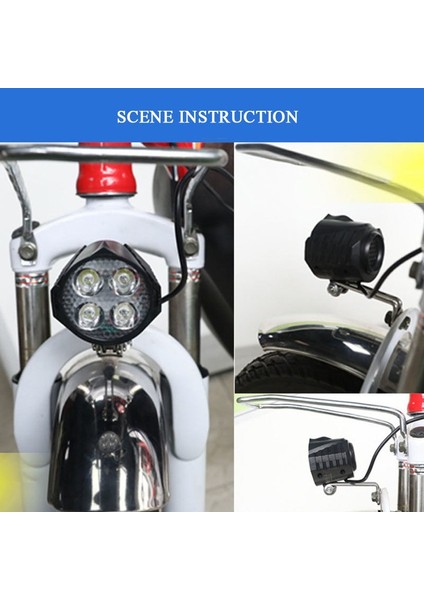 Anahtar Stili ile Ebike E-Bike 12V 24V 36V 48V 60V 72V Elektrikli Bisiklet Korna ile Işık Su Geçirmez Yüksek Li Far Korna Seti Ön Far (Yurt Dışından)