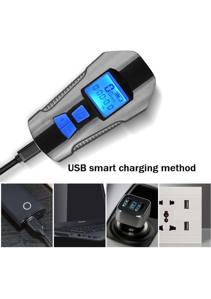 No.1 Tarzı 4 Mod USB Bisiklet Işık Şarj Edilebilir Bisiklet Ön Işık Lambası Bisiklet Far 6 Mod Korna Bisiklet LED El Feneri Fener (Yurt Dışından)
