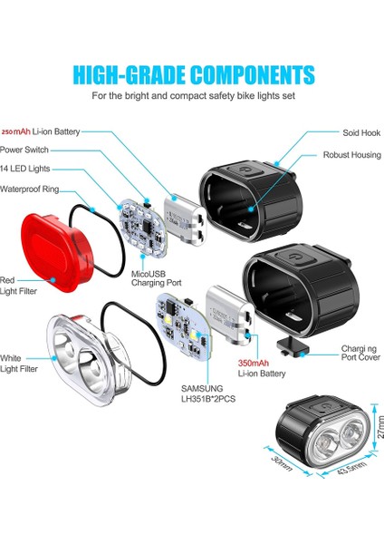 1 Adet Ön W-Işık Stili 2 Adet LED Bisiklet Işık Bisiklet Ön Arka Işıklar USB Şarj Far Bisiklet Arka Lambası Bisiklet Fener Bisiklet Aksesuarları Lambaları (Yurt Dışından) fırsatları