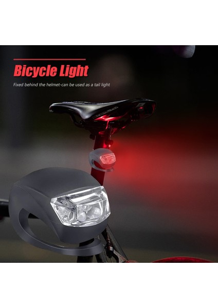 2 Adet Mavi Stil LED Silikon Bisiklet Ön Arka Işık Seti 3 Mod Su Geçirmez Mtb Dağ Yol Bisikleti Bisiklet Far Kuyruk Uyarı Lambası (Yurt Dışından)